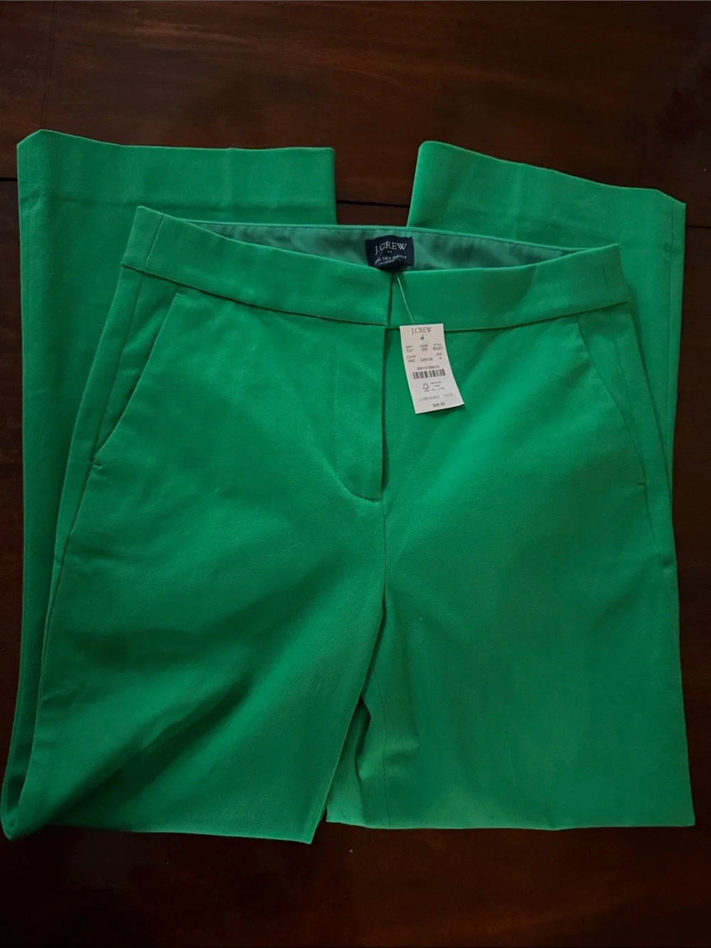 J. Crew Kelly Green Straight-Leg Dress Pants